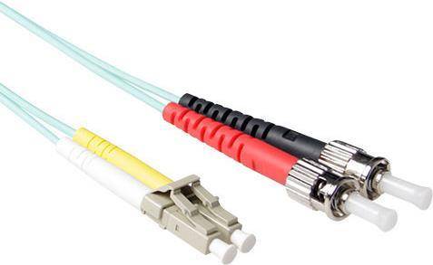 ACT 20 meter LSZH Multimode 50/125 OM3 fiber patch cable duplex with LC and ST connectors