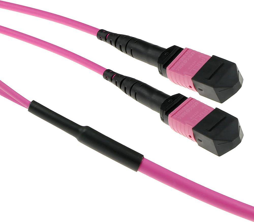 ACT 100 meter Multimode 50/125 OM4(OM3) polarity A fiber trunk cable with 2 MTP/MPO female connectors each side 100M 2X