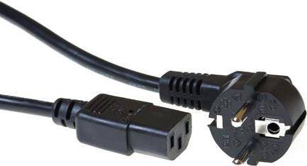 ACT Powercord mains connector CEE7/7 male (angled)