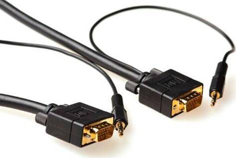 ACT 5m VGA + 3.5mm 5m VGA (D-Sub) + 3.5 mm (1/8'') VGA (D-Sub) + 3.5 mm (1/8'') Schwarz HDMI-Kabel (AK4992)