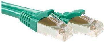 ACT Green 0.5 meter SFTP CAT6A patch cable snagless with RJ45 connectors