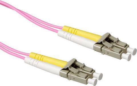 ACT 0.5 meter LSZH Multimode 50/125 OM4 fiber patch cable duplex with LC connectors