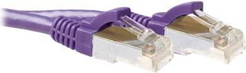ACT Purple 1 meter LSZH SFTP CAT6A patch cable snagless with RJ45 connectors