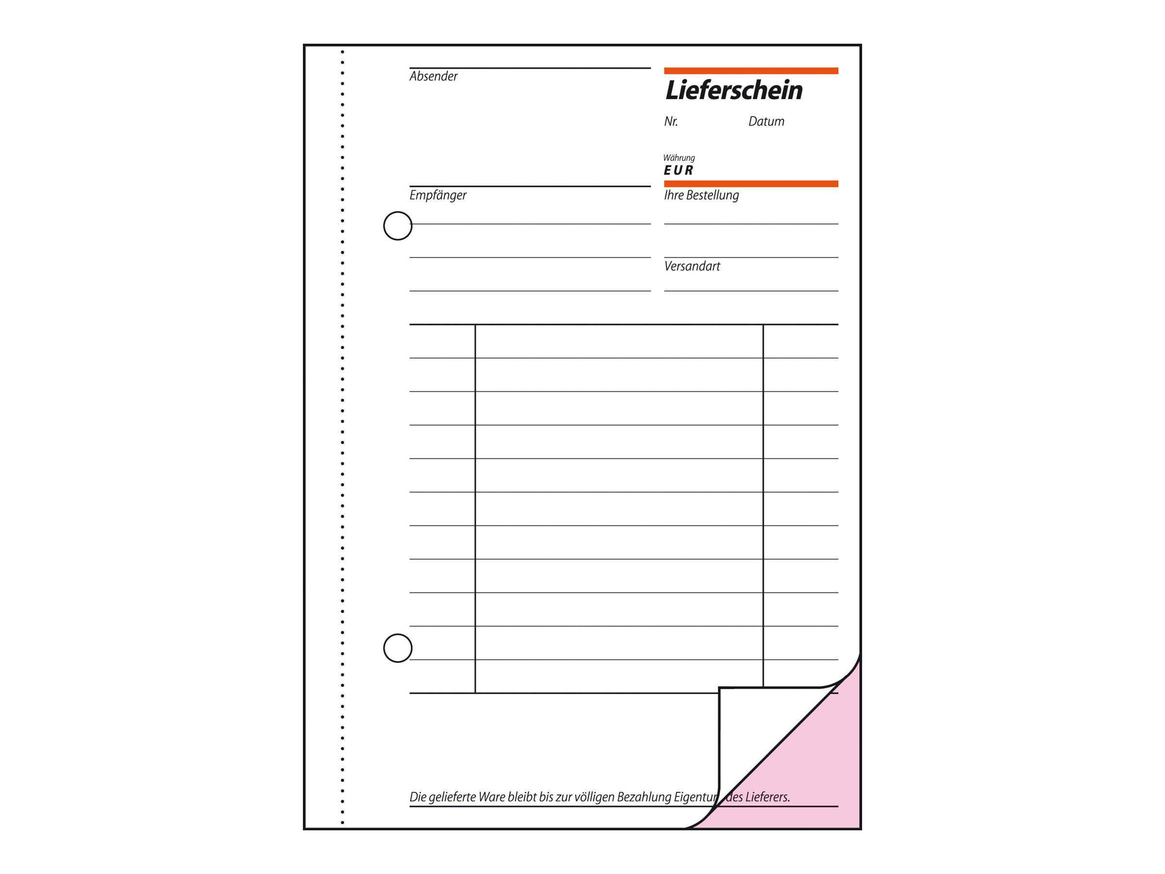 Sigel - Lieferliste - 50 Blatt - A6 - Kopie