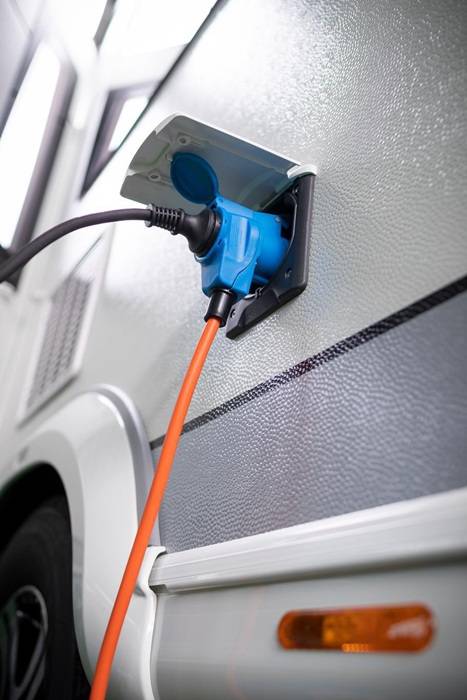 Camping-Verlängerungskabel H07RN-F 3G2,5 Kabel-L3m orange CEE-Stecker/Winkelkup