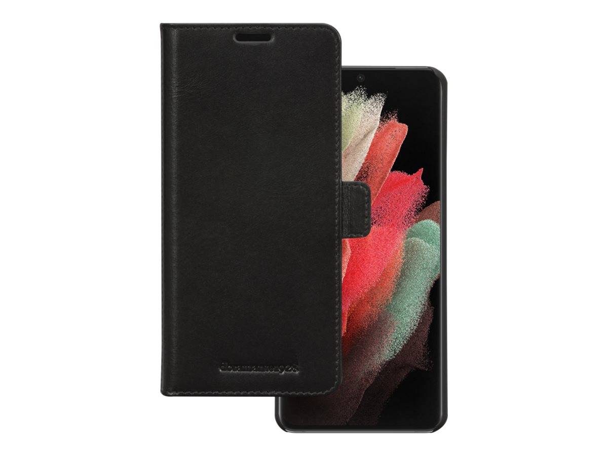 dbramante1928 Lynge - Flip-Hülle für Mobiltelefongenarbtes Leder - Schwarz - für