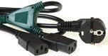 ACT Powercord split cable mains connector CEE7/7 male
