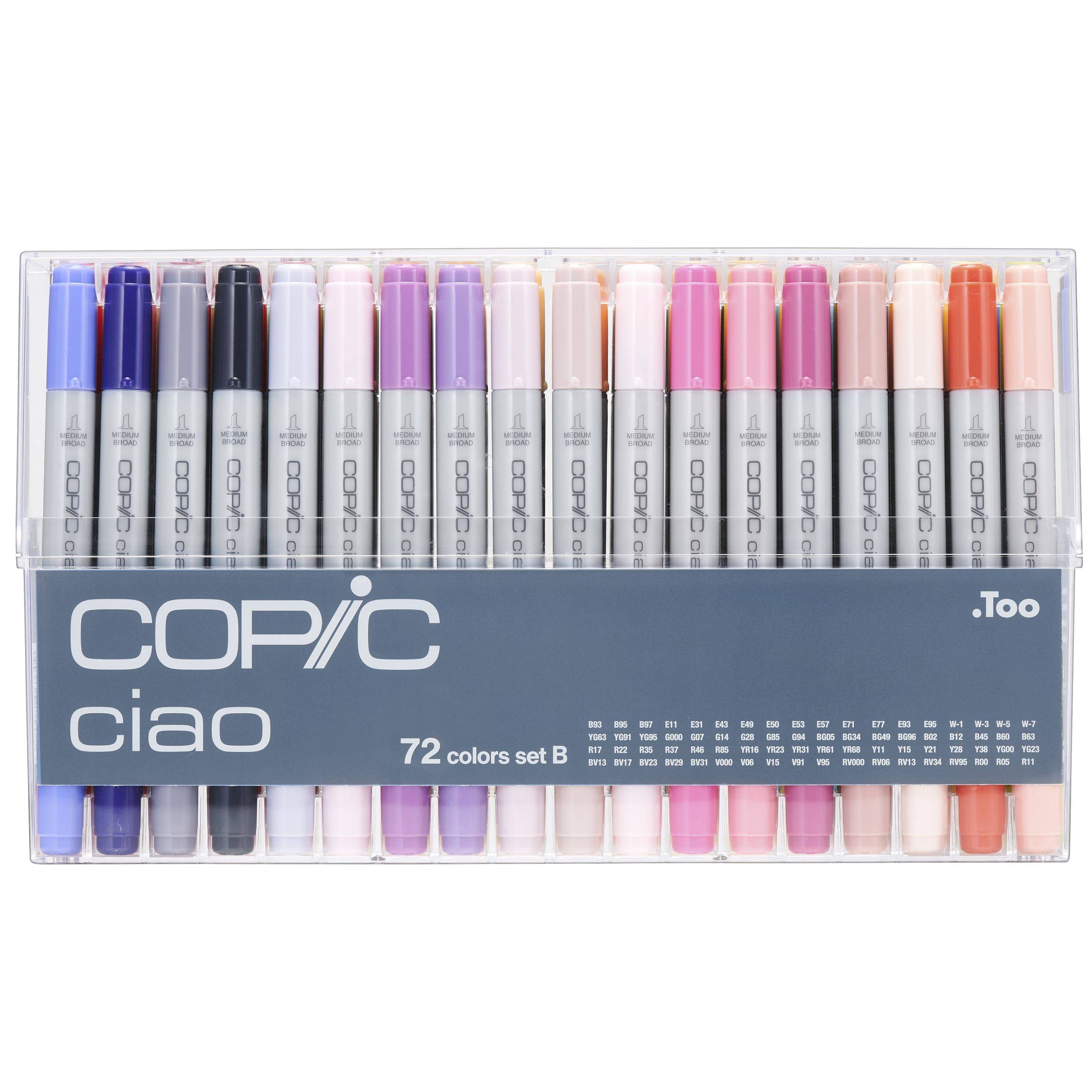 Copic Ciao Set B Grafikmarker - Nachfüllbar mit Copic Ink - 72Stk