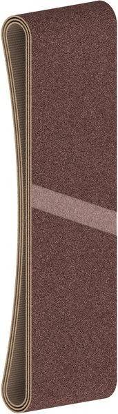 Ein Stapel Schleifpapierblätter mit einer braunen Schleifoberfläche, auf der ein sichtbares helleres diagonales Linienmuster zu erkennen ist.