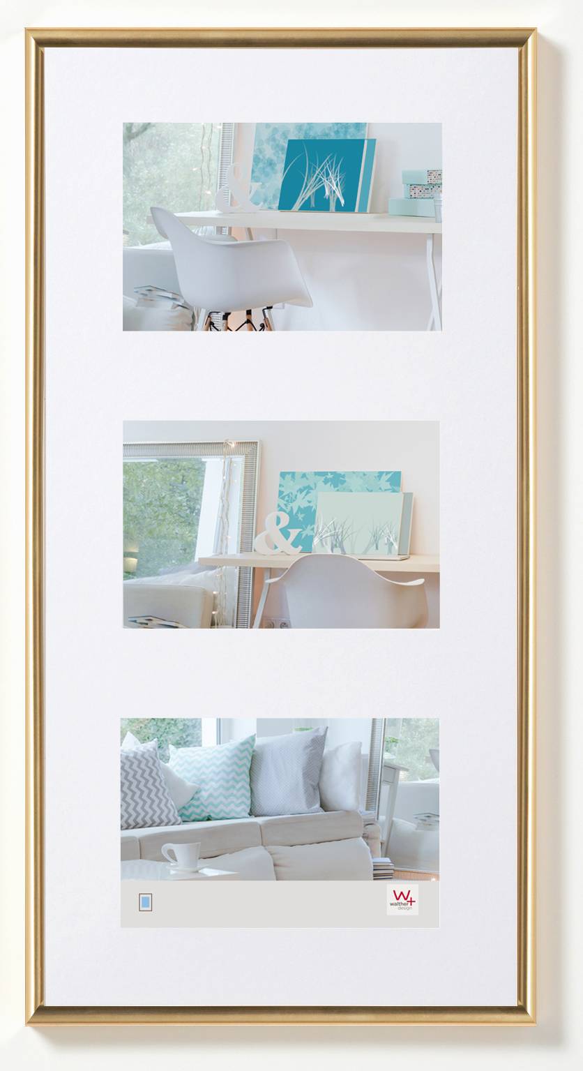 New Lifestyle Galerie Kunststoffrahmen 3x15x20 cm, Gold