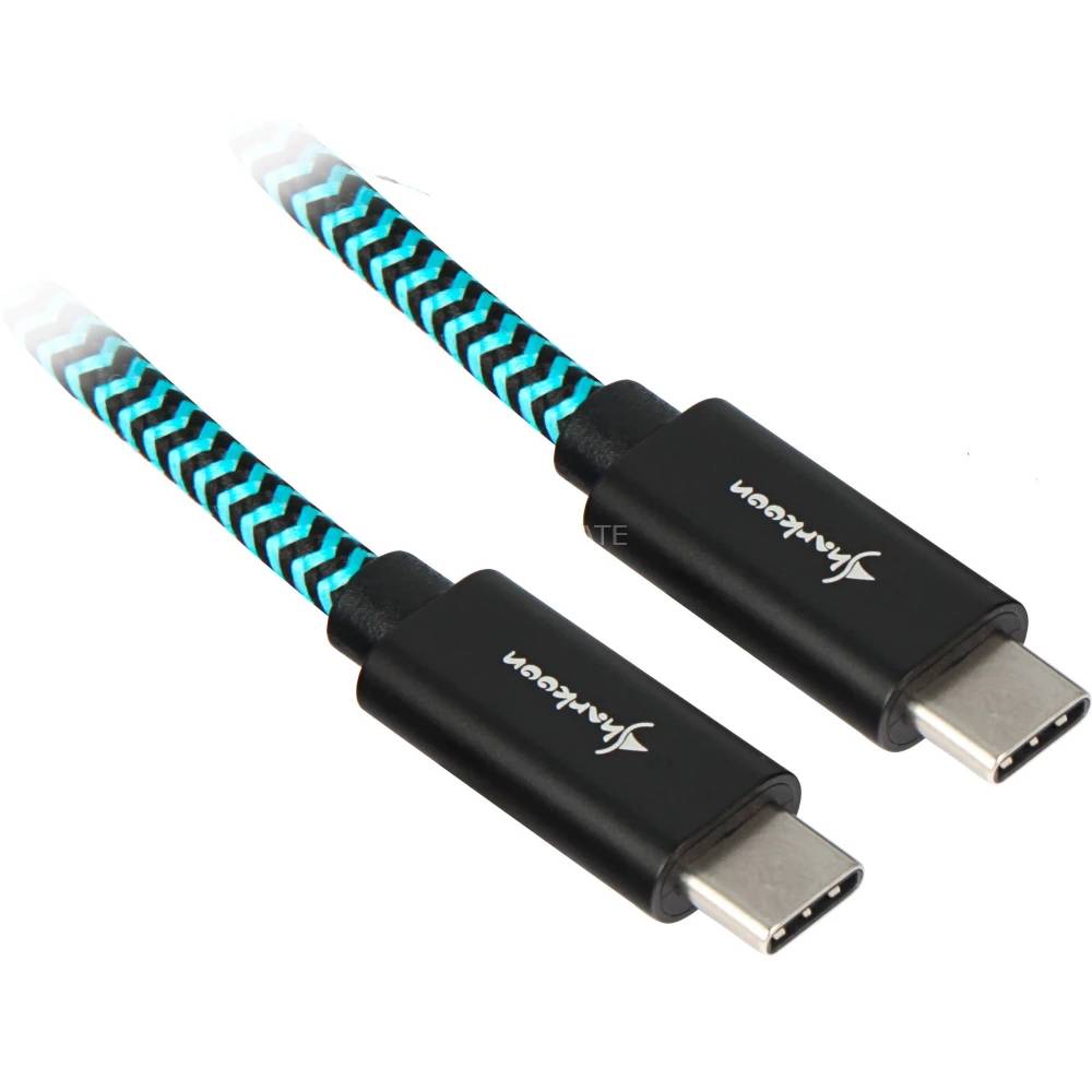 Sharkoon USB 3.1 C-C black blue 0. - Digital/Daten - Strom/Netzteil - Kabel - Di