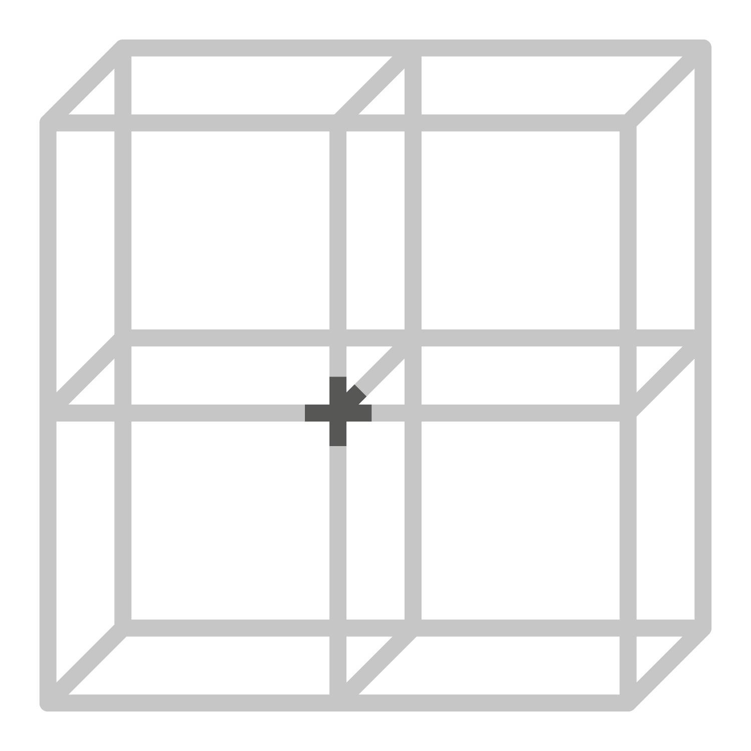 Cadro Knoten 5-fach schwarz matt