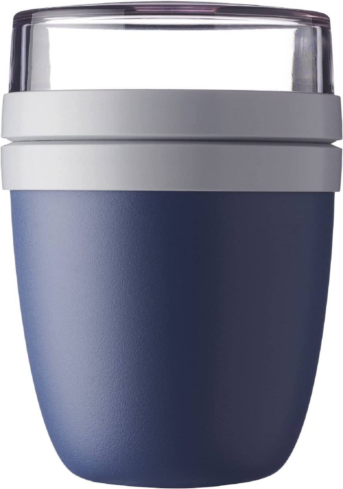 Mepal - Lunchpot Ellipse Mini - Praktischer Joghurtbecher & Müslibecher - Unterteilung für Joghurt & Müsli - Geeignet für Gefrierschrank, Mikrowel