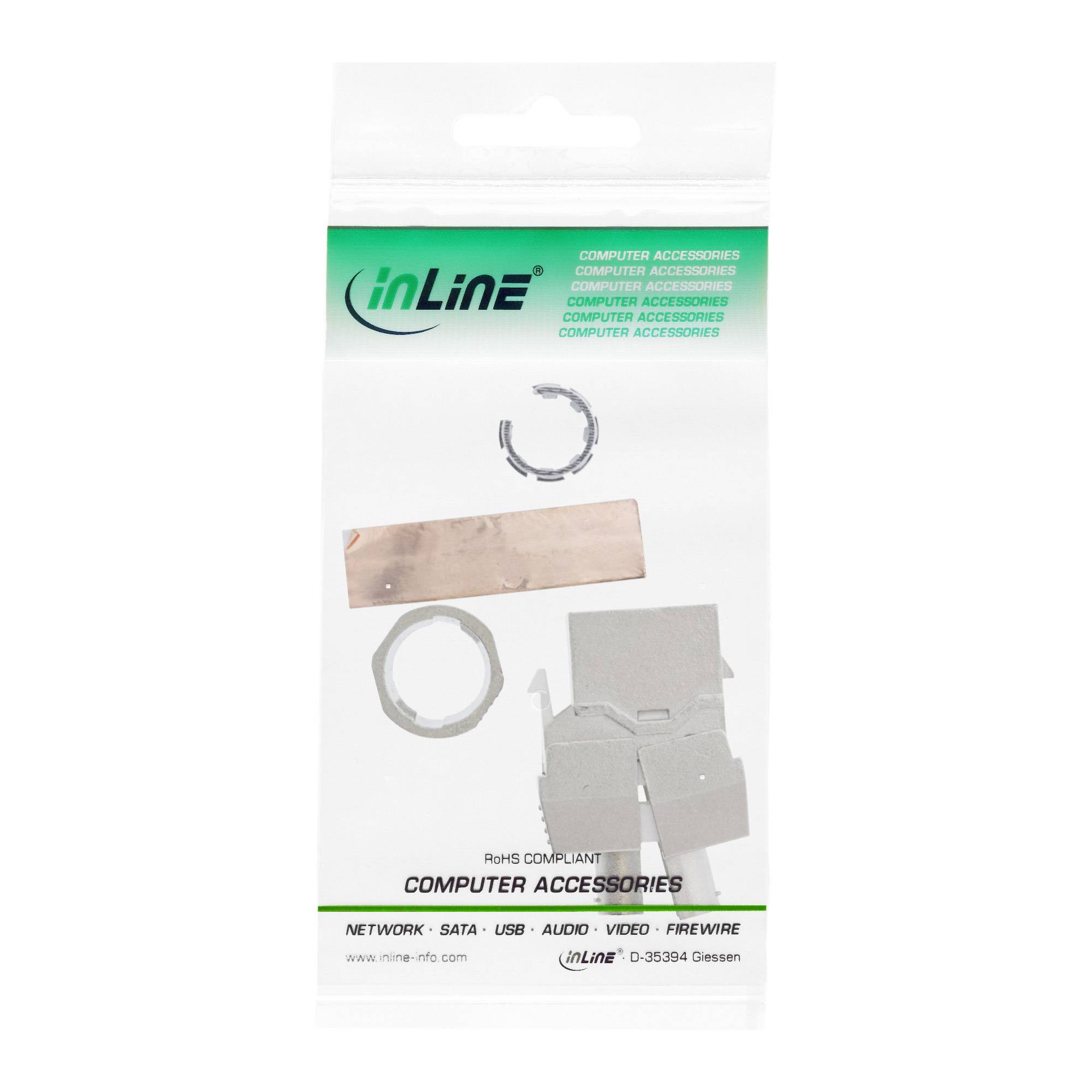INLINE - Keystone RJ45 Buchse - SNAP-In - Cat.6a - Schraubverschluss