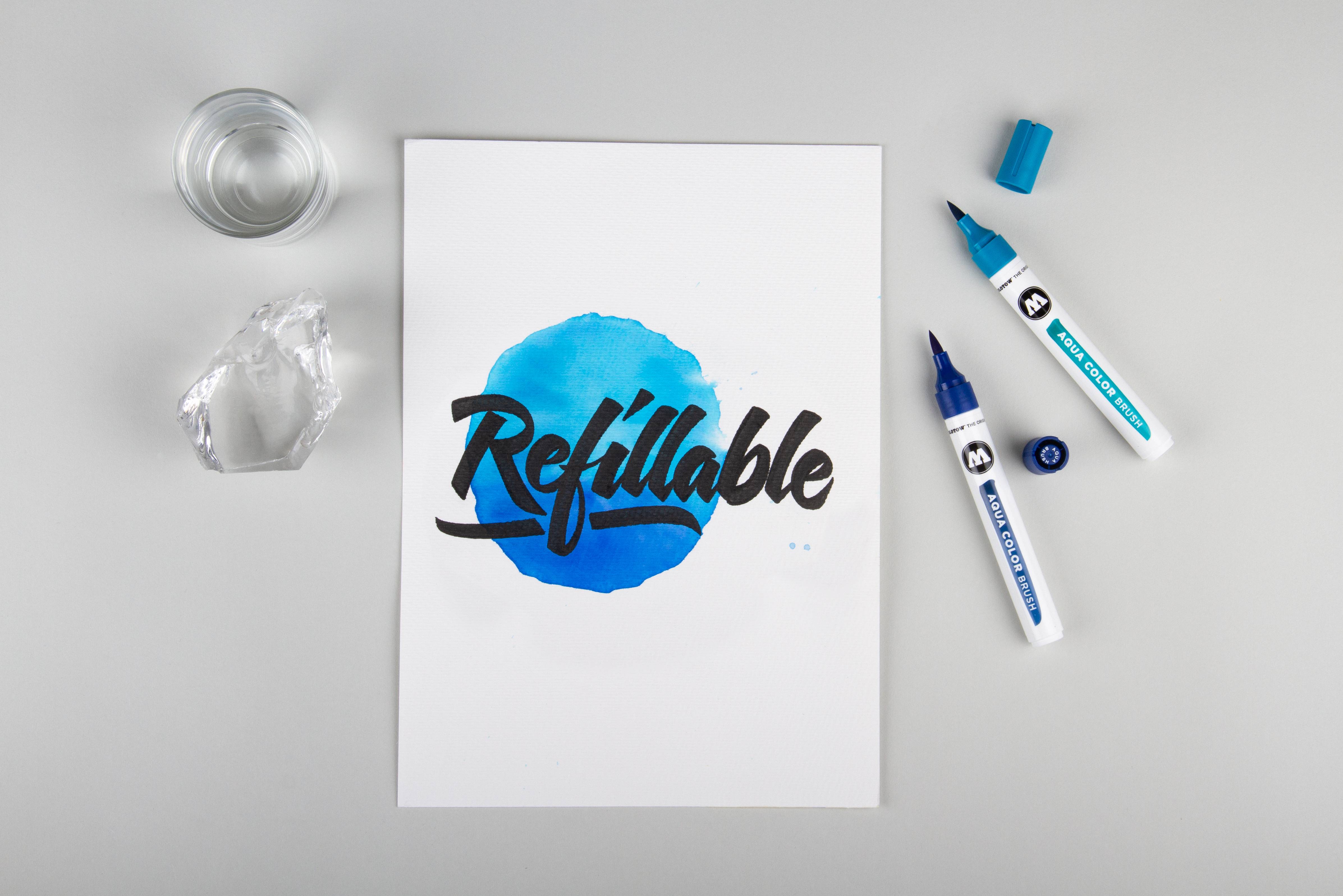 Marker AQUA COLOR BRUSH Nr. 037, warmgrau 02