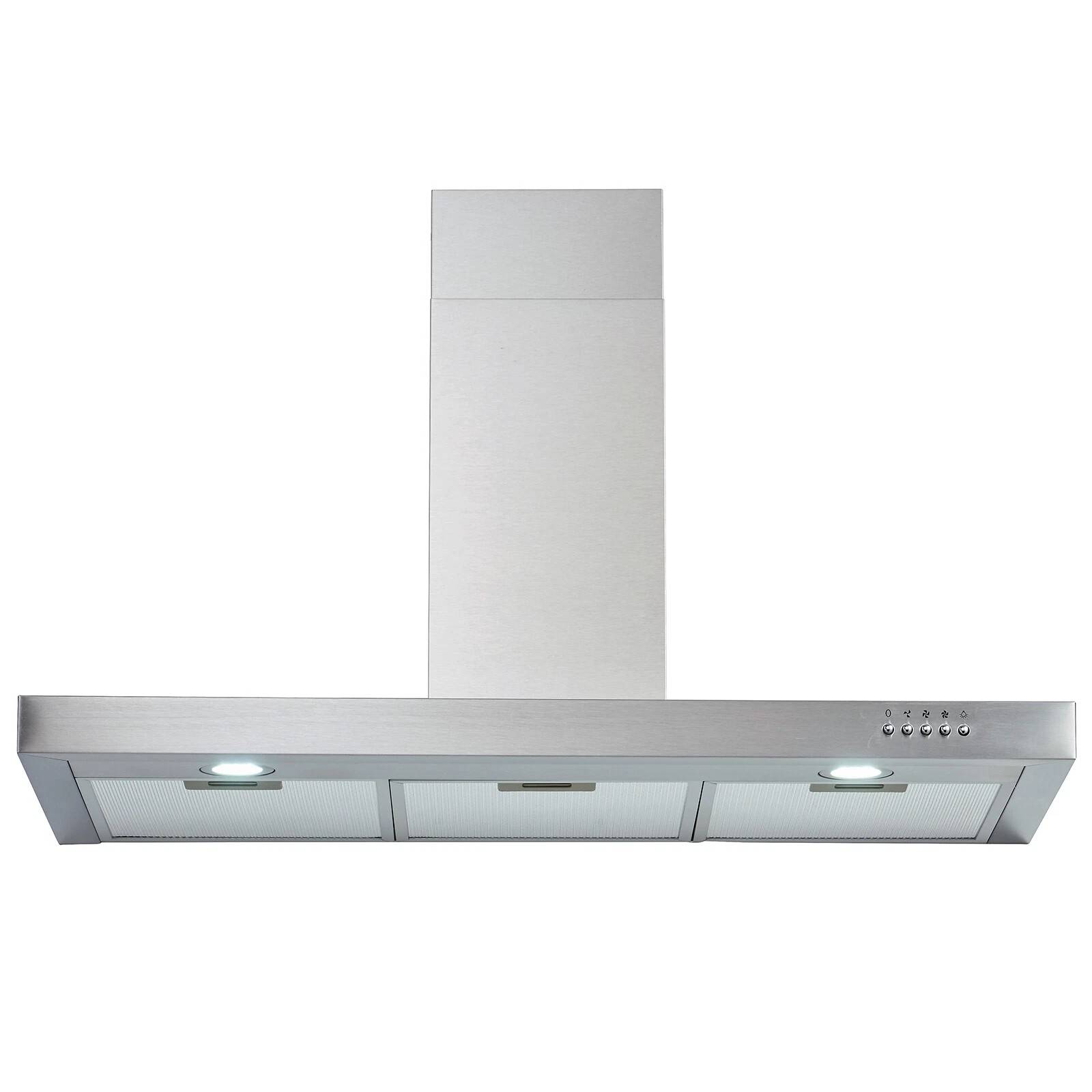 PKM Kaminhaube 9004W - 90cm, Edelstahl, LED, Abluft/Umluft, Dunstabzugshaube