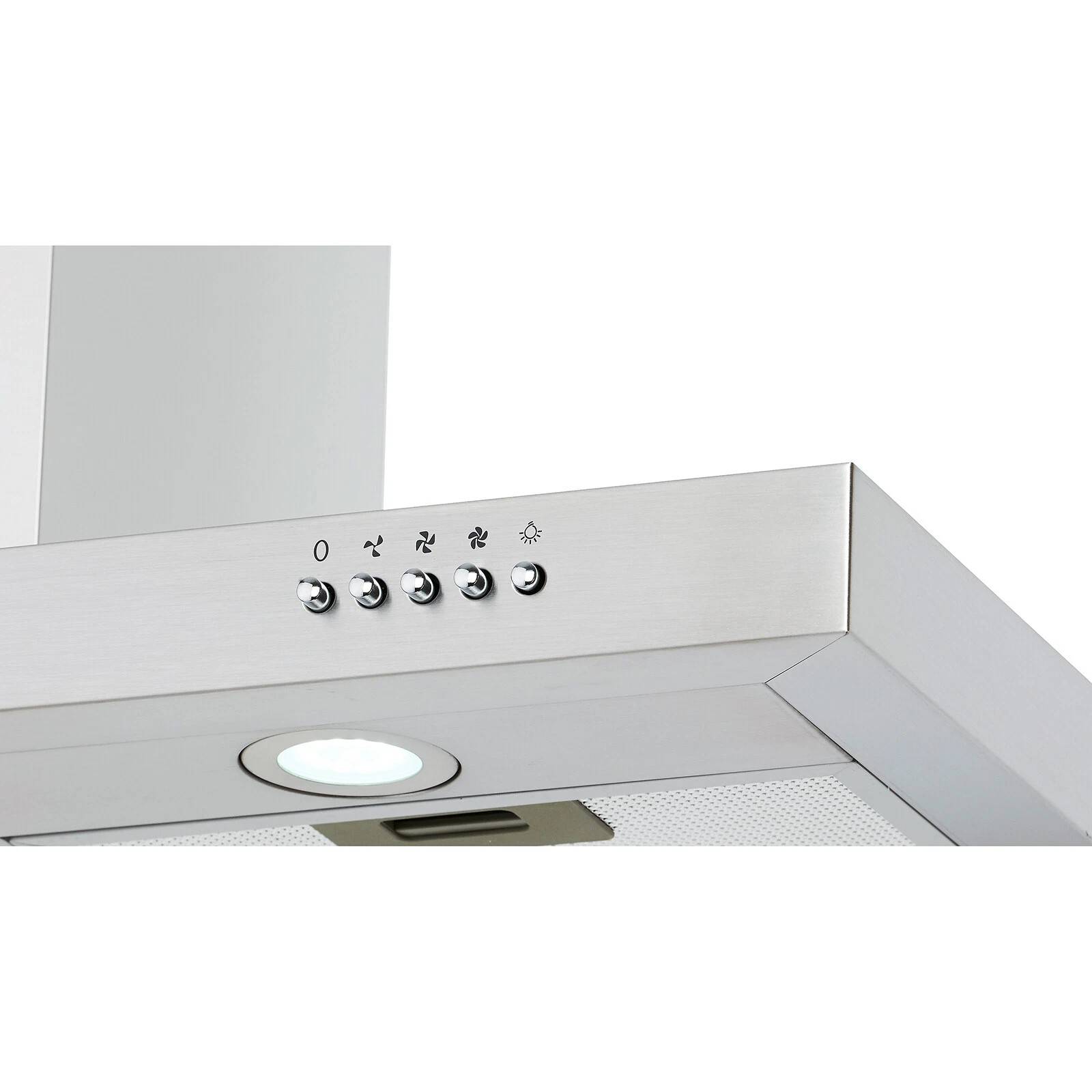 PKM Kaminhaube 9004W - 90cm, Edelstahl, LED, Abluft/Umluft, Dunstabzugshaube