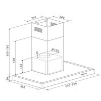 PKM Kaminhaube 9004W - 90cm, Edelstahl, LED, Abluft/Umluft, Dunstabzugshaube PKM Kaminhaube 9004W - 90cm, Edelstahl, LED, Abluft/Umluft, Dunstabzugshaube