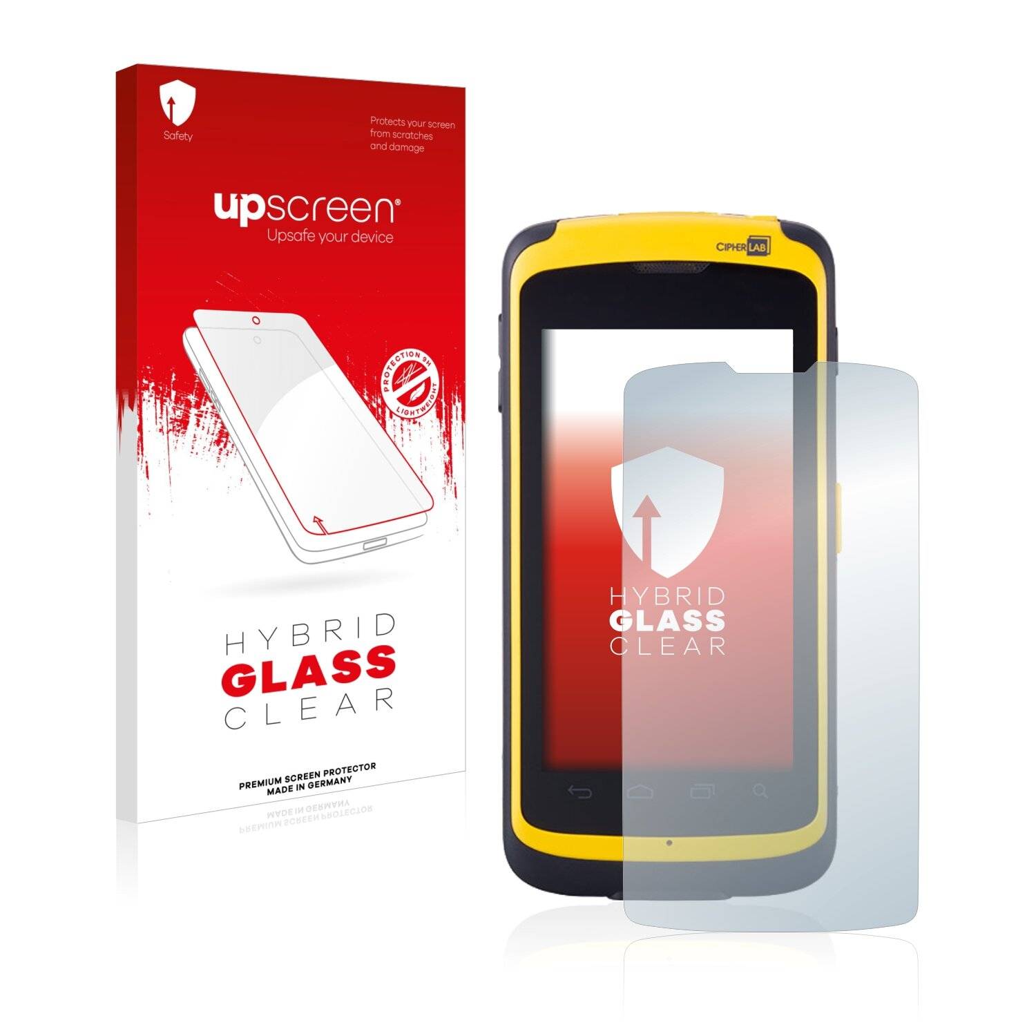 upscreen Hybrid Glass Clear Premium Schutzglas Folie für Cipherlab