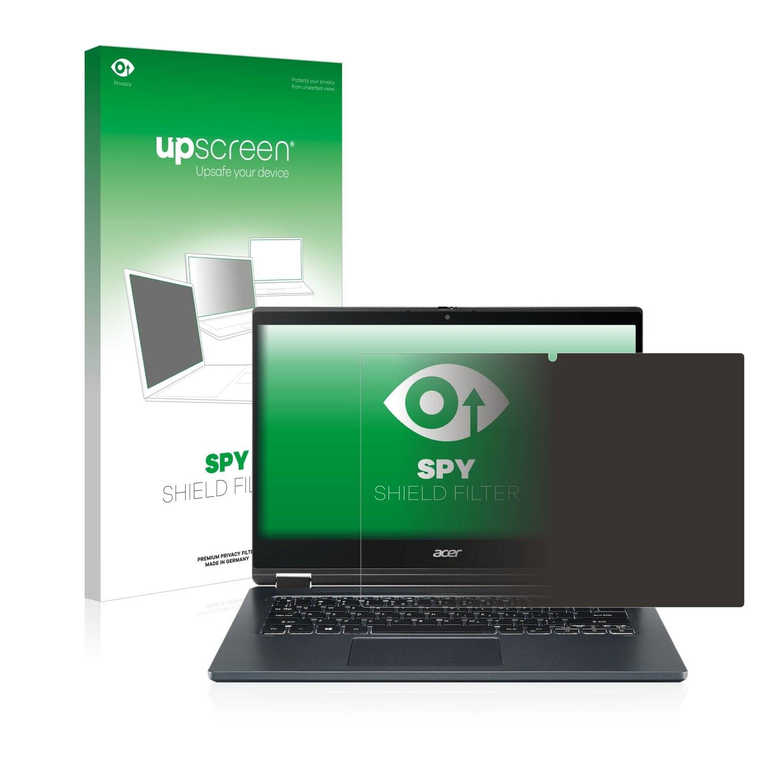 upscreen Spy Shield Filter Premium Blickschutzfilter für Acer TravelMate Spin