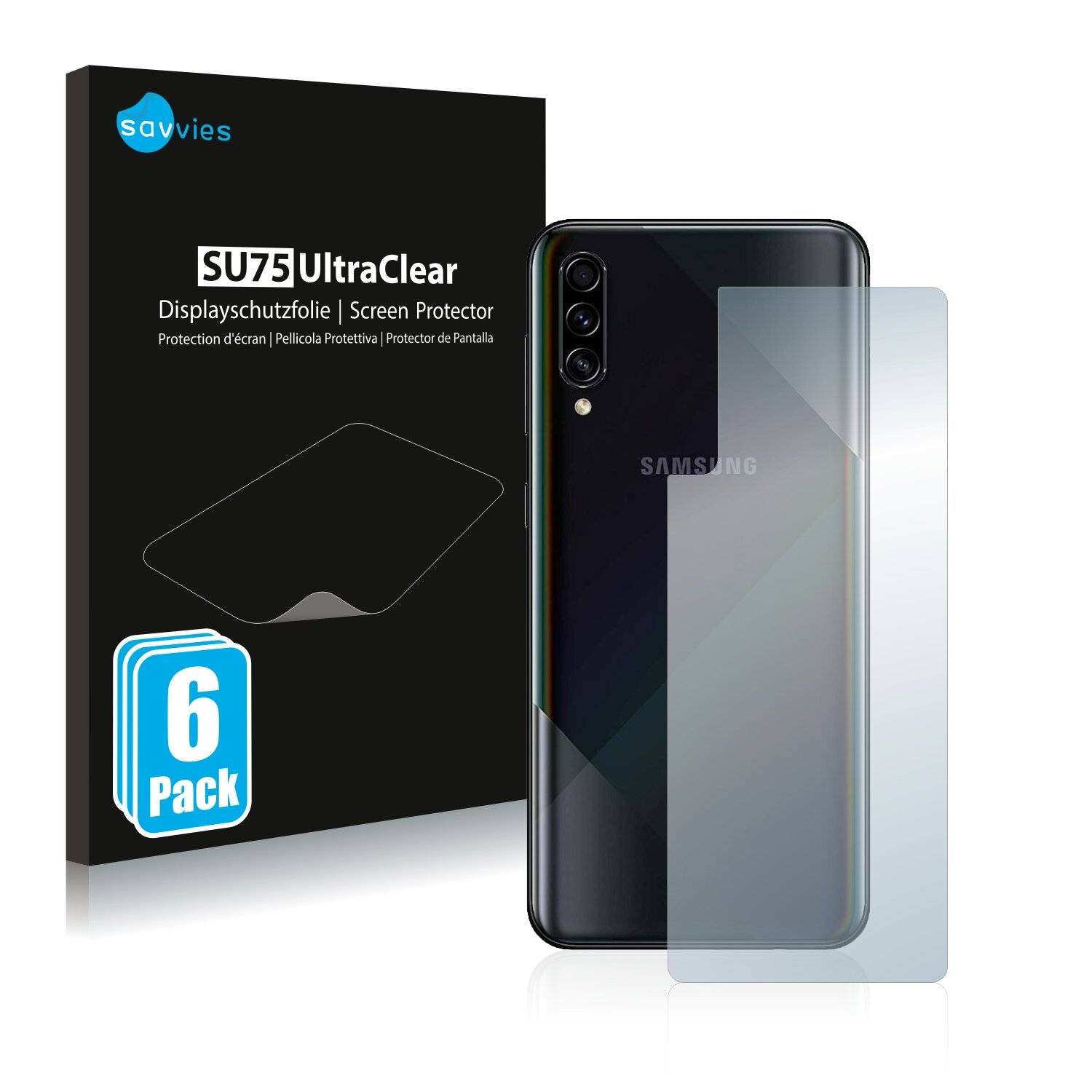 6x Savvies SU75 Displayschutzfolie für Samsung Galaxy A50s