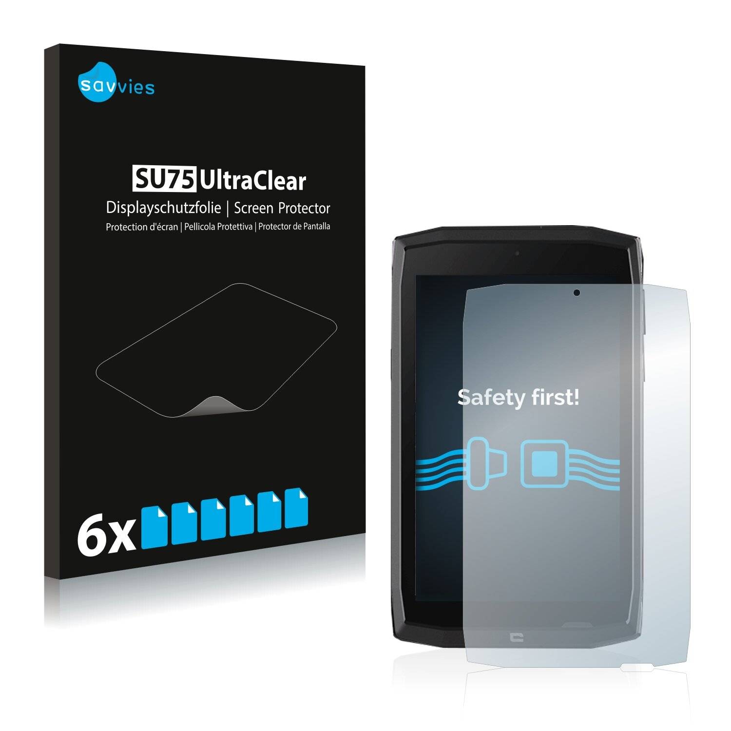 6x Savvies SU75 Displayschutzfolie für Crosscall Core
