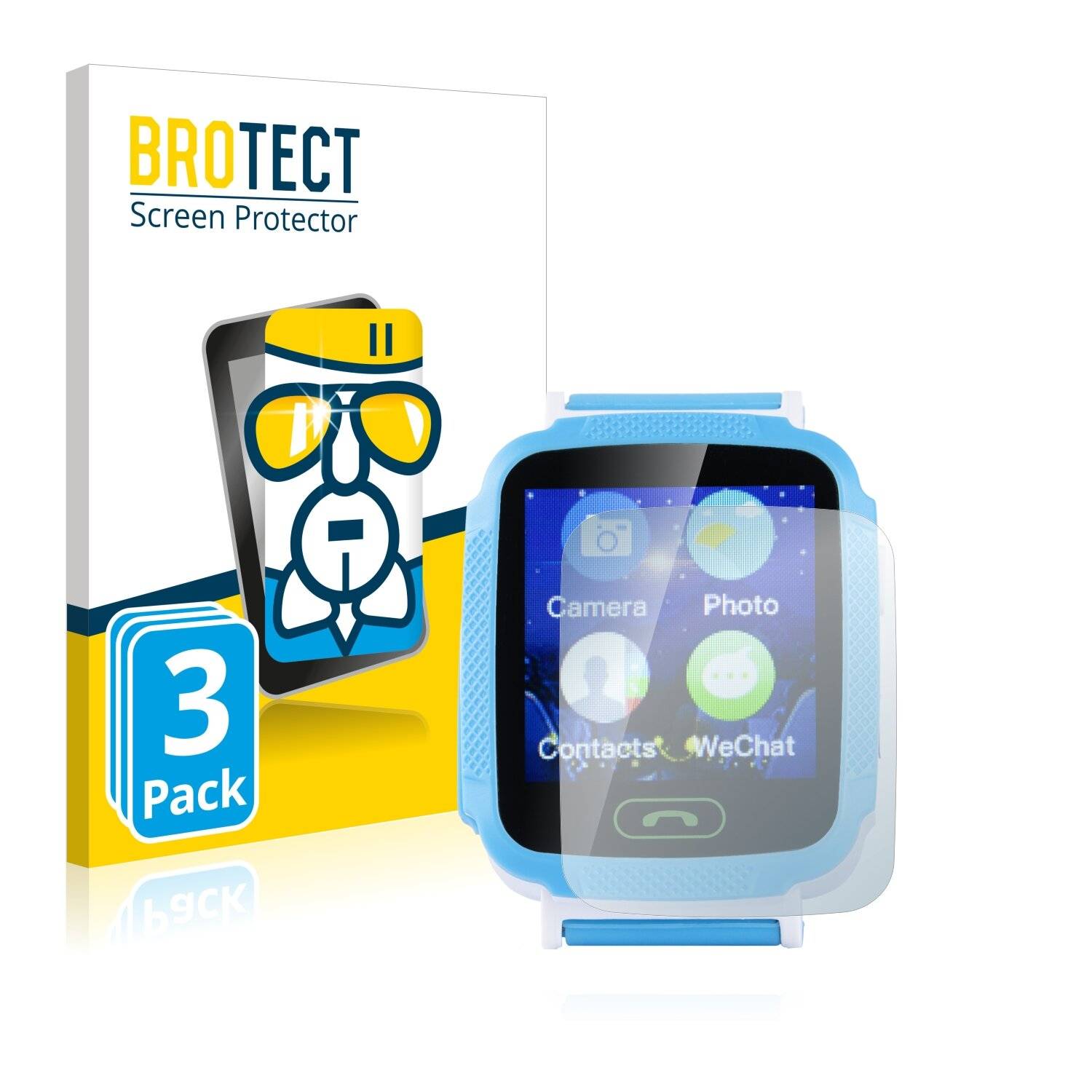 3x BROTECT AirGlass Schutzglas Folie für GoClever Kiddy GPS