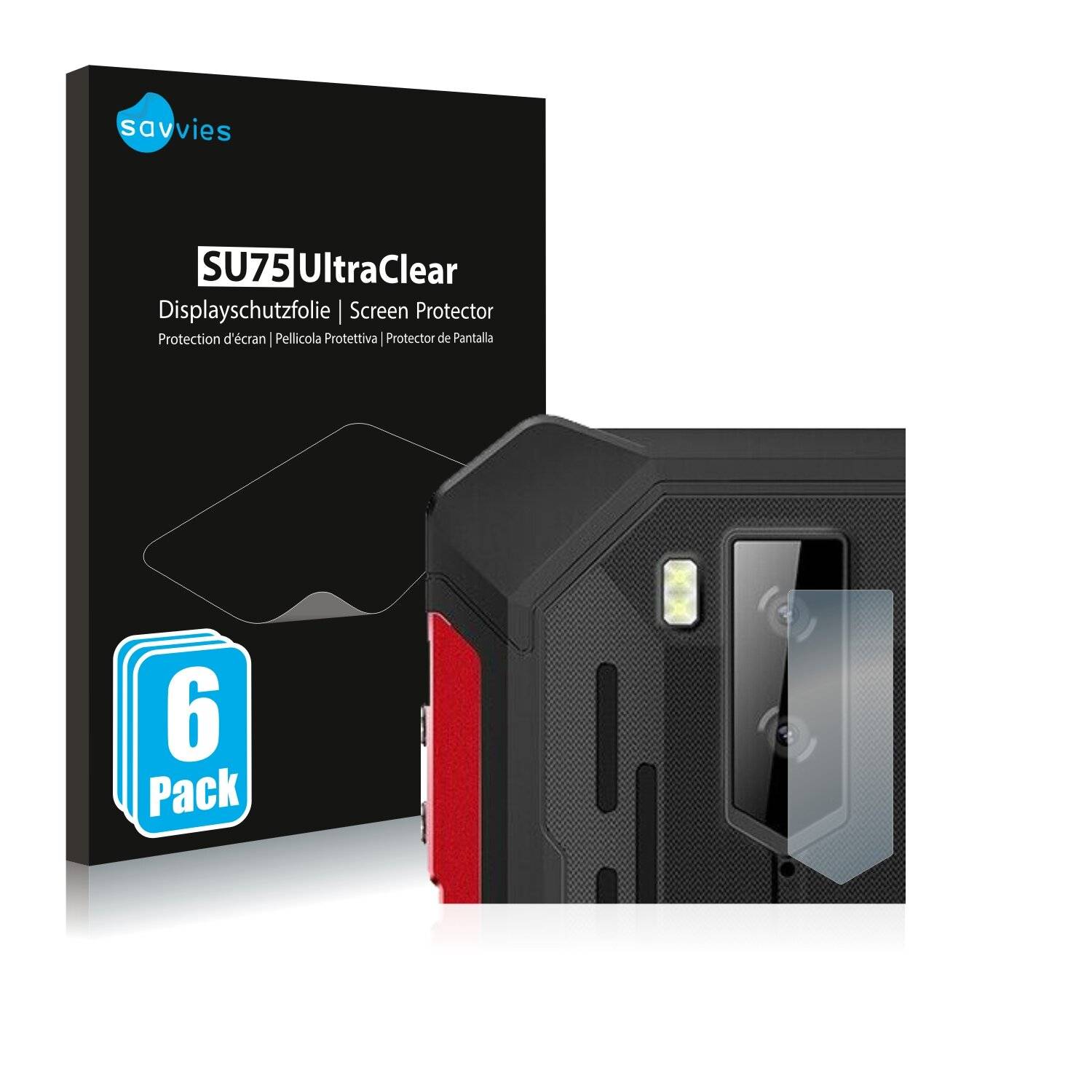 6x Savvies SU75 Displayschutzfolie für Ulefone Armor X5 Pro (NUR