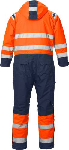 Fristads High Vis Airtech® Winteroverall Kl. 3 8015 GTT - Warnschutz-Orange/Marine/L 119627-271-L