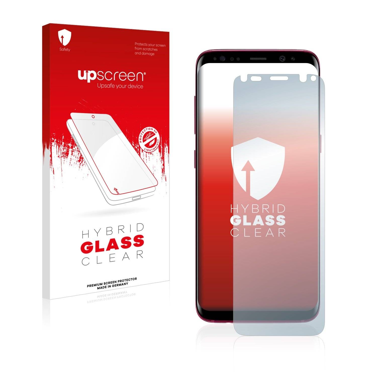 upscreen Hybrid Glass Clear Premium Schutzglas Folie für Samsung Galaxy S Light