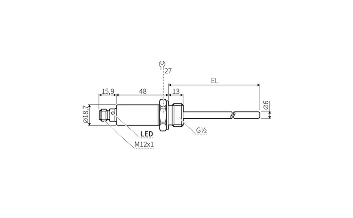 Temperaturtransmitter PT1000 G1/2A -50…150°C - AT003 - autosen