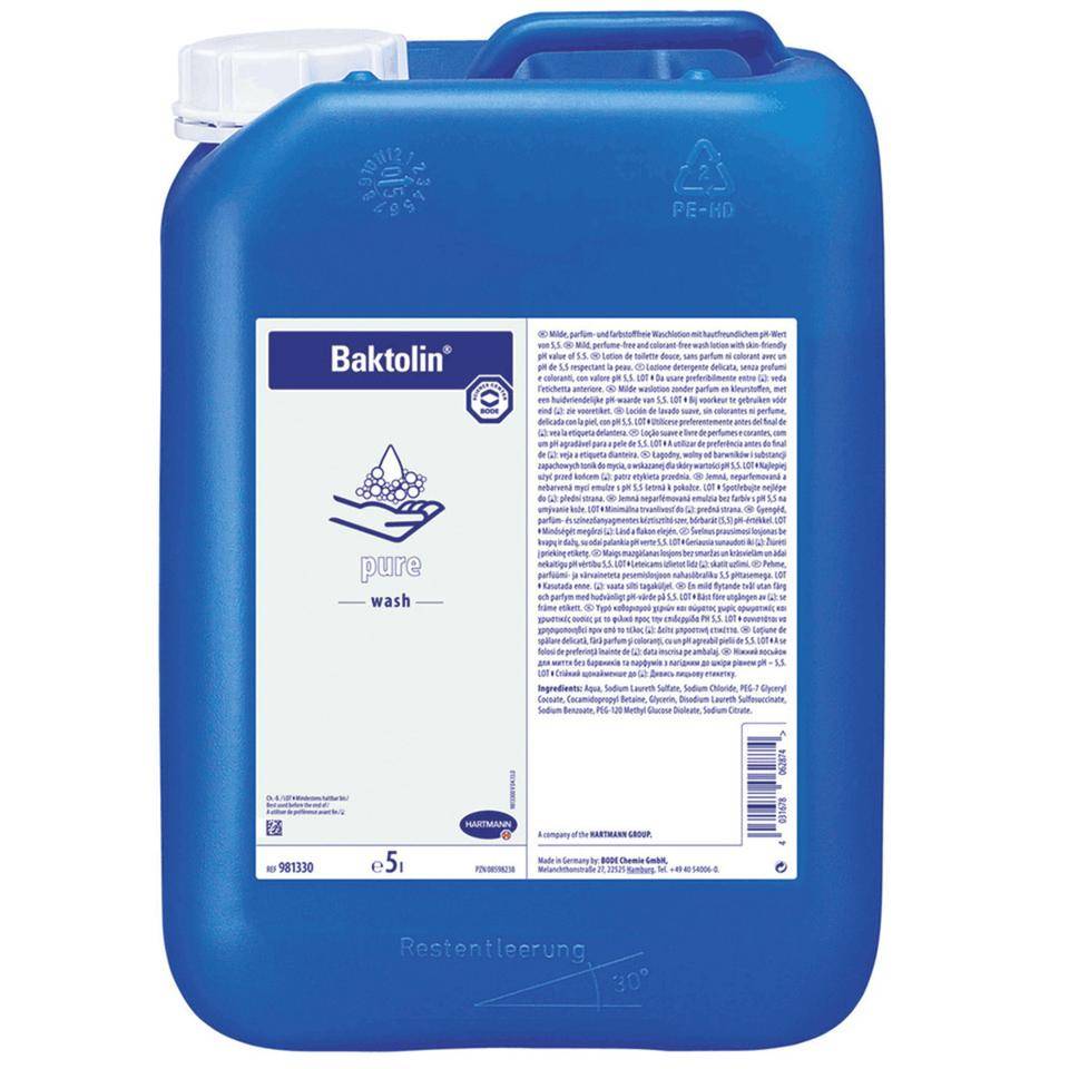 HARTMANN Waschlotion Baktolin® pure, zur milden Reinigung, 5 l/Kanister