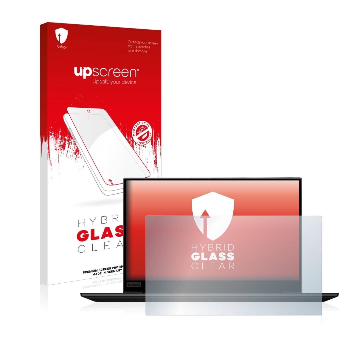upscreen Hybrid Glass Clear Premium Schutzglas Folie für Lenovo ThinkPad P1 (2.