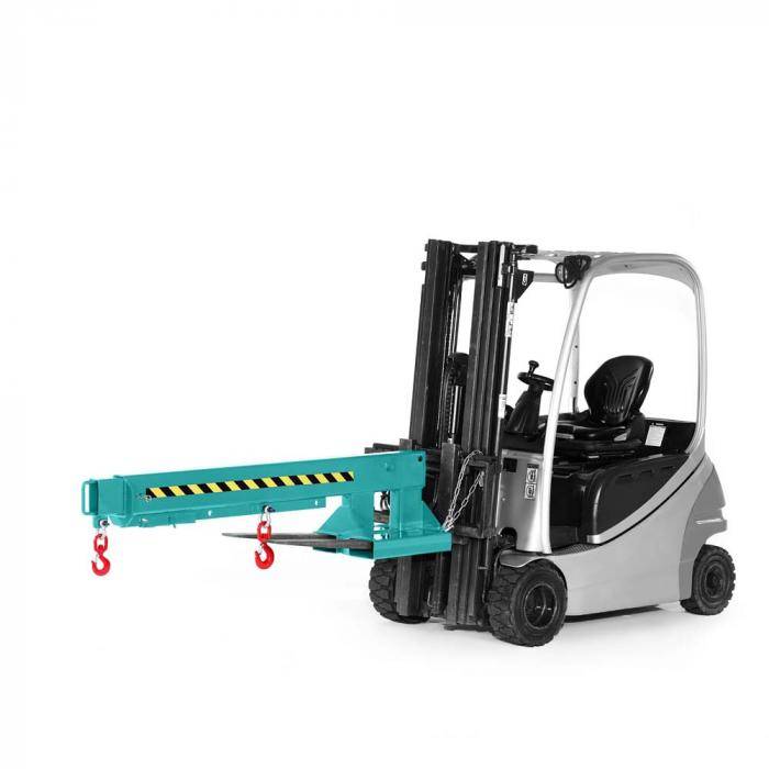 Kranarm Typ RKA-3 - 6-fach ausziehbar - Traglast 3000 kg - nicht höhenverstellbar - RAL 5018 türkis