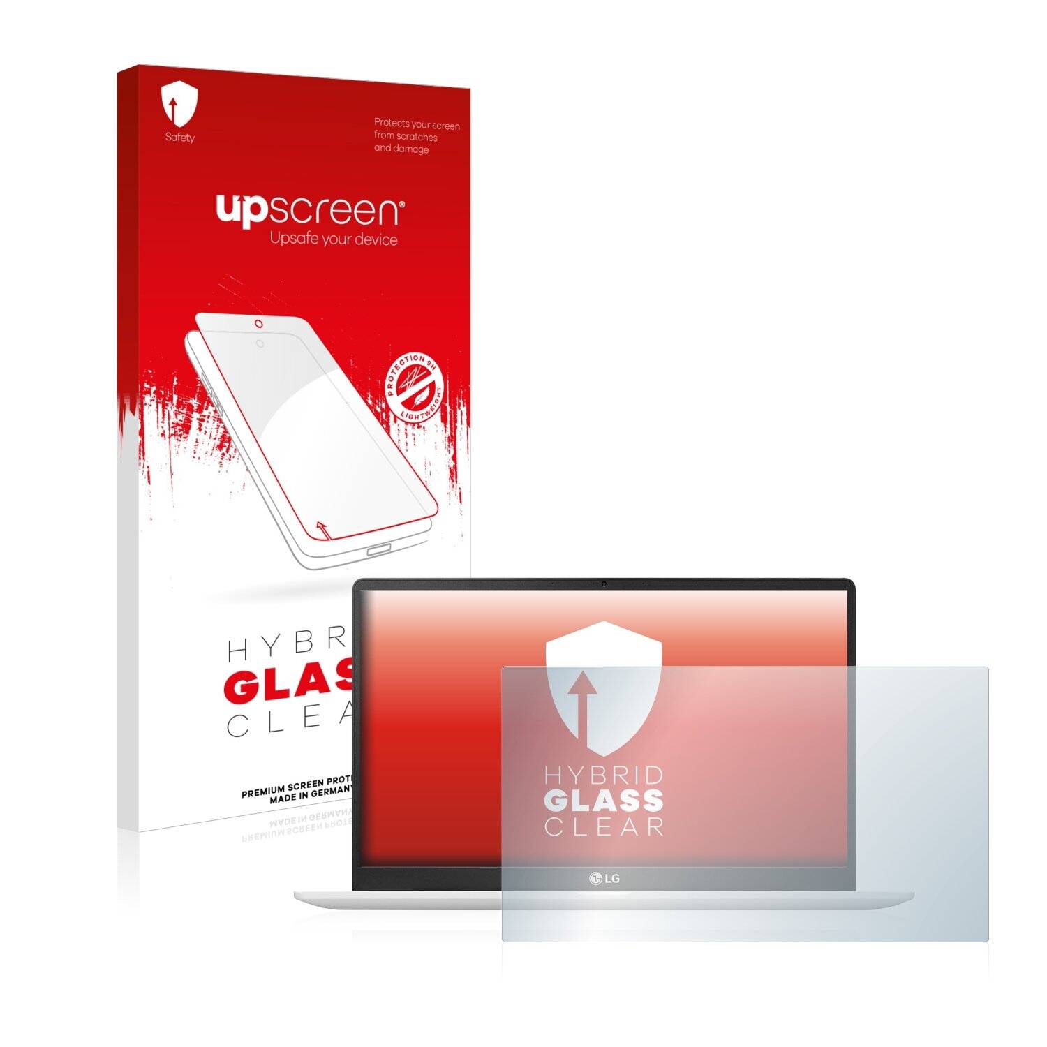 upscreen Hybrid Glass Clear Premium Schutzglas Folie für LG gram 14