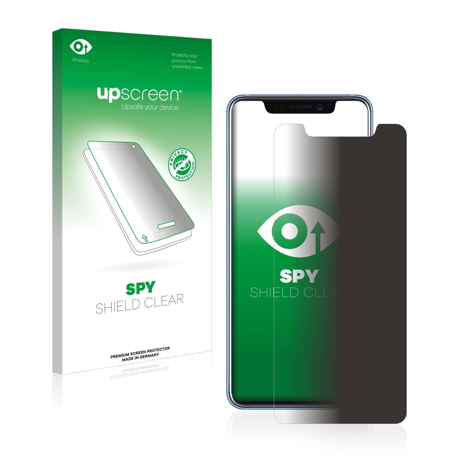 upscreen Spy Shield Clear Premium Blickschutzfolie für ZTE Axon 9