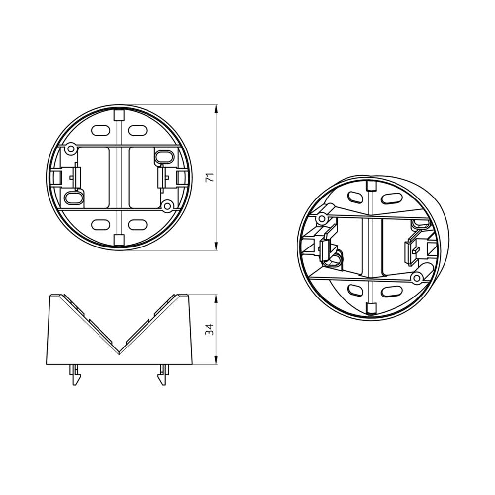 BEG Brück Electronic Außen-Ecksockel 97004