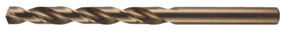 Spiralbohrer mit zylindrischem Schaft, horizontal auf weißem Hintergrund dargestellt.