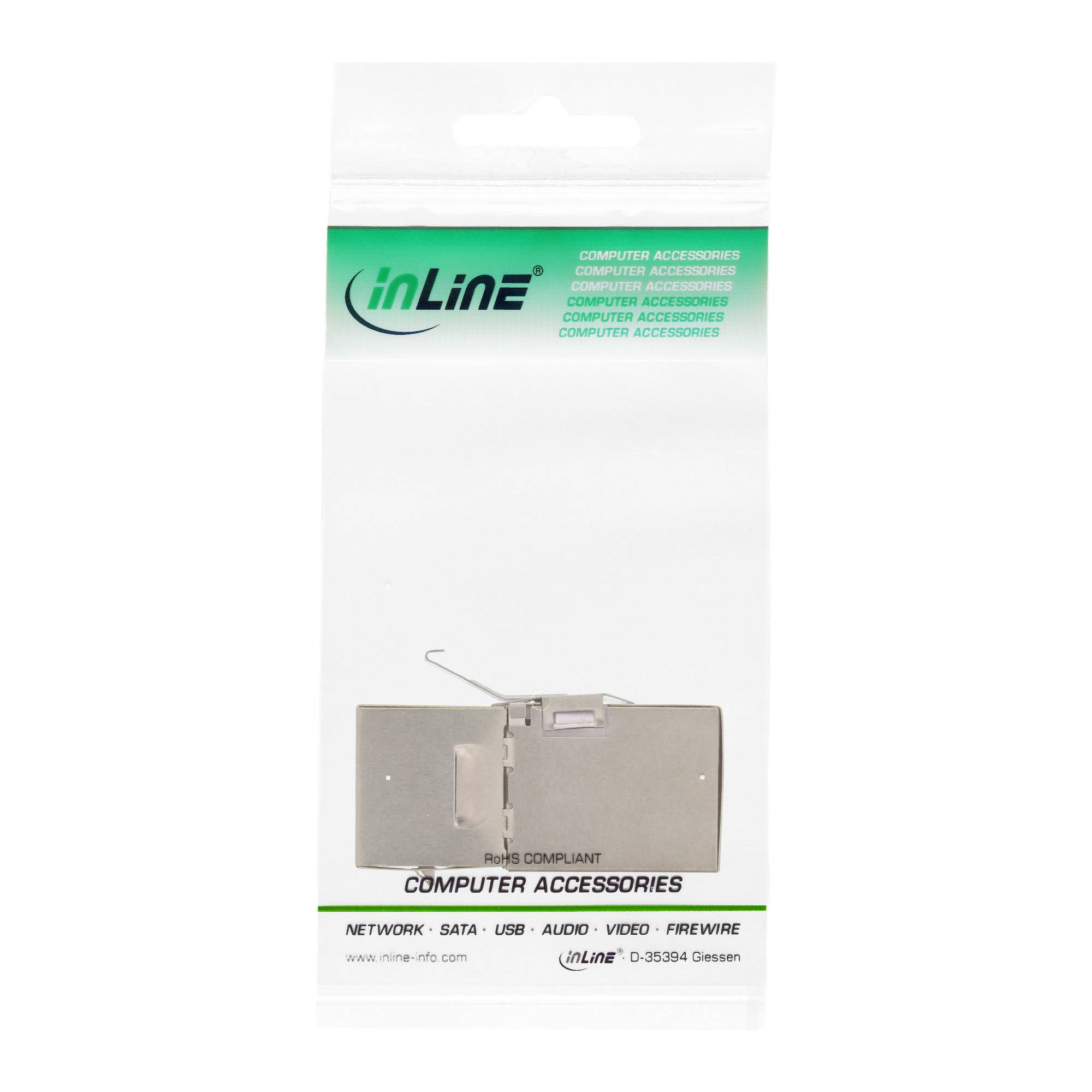 INLINE - RJ45 Buchse / Buchse Einsatz gewinkelt 90° - SNAP-In - Cat.6 STP