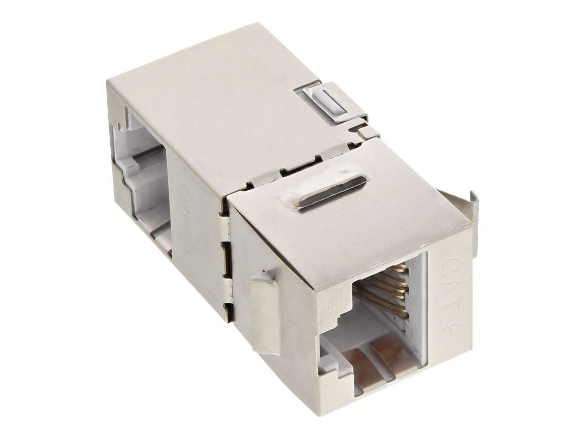 INLINE - RJ45 Buchse / Buchse Einsatz gewinkelt 90° - SNAP-In - Cat.6 STP