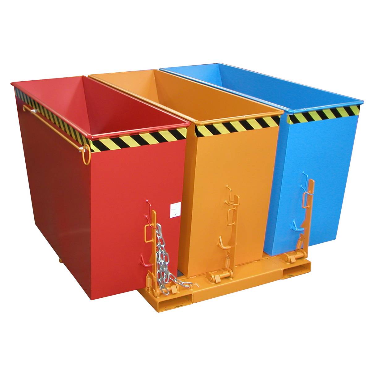 Kippbehälter TRIO, lackiert, Gelborange