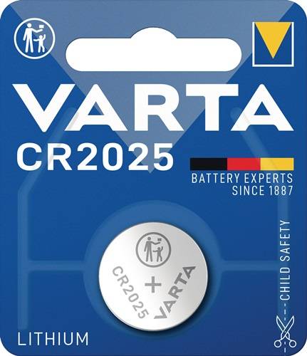 VARTA CR2025 Batterie-Verpackung mit Aufschrift 