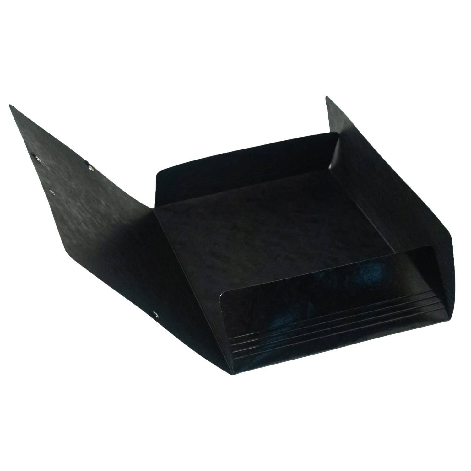 Exacompta 25x Sammelmappe +3 Klappen Gummizug MAXI Karton 425g A4 Schwarz 55821E