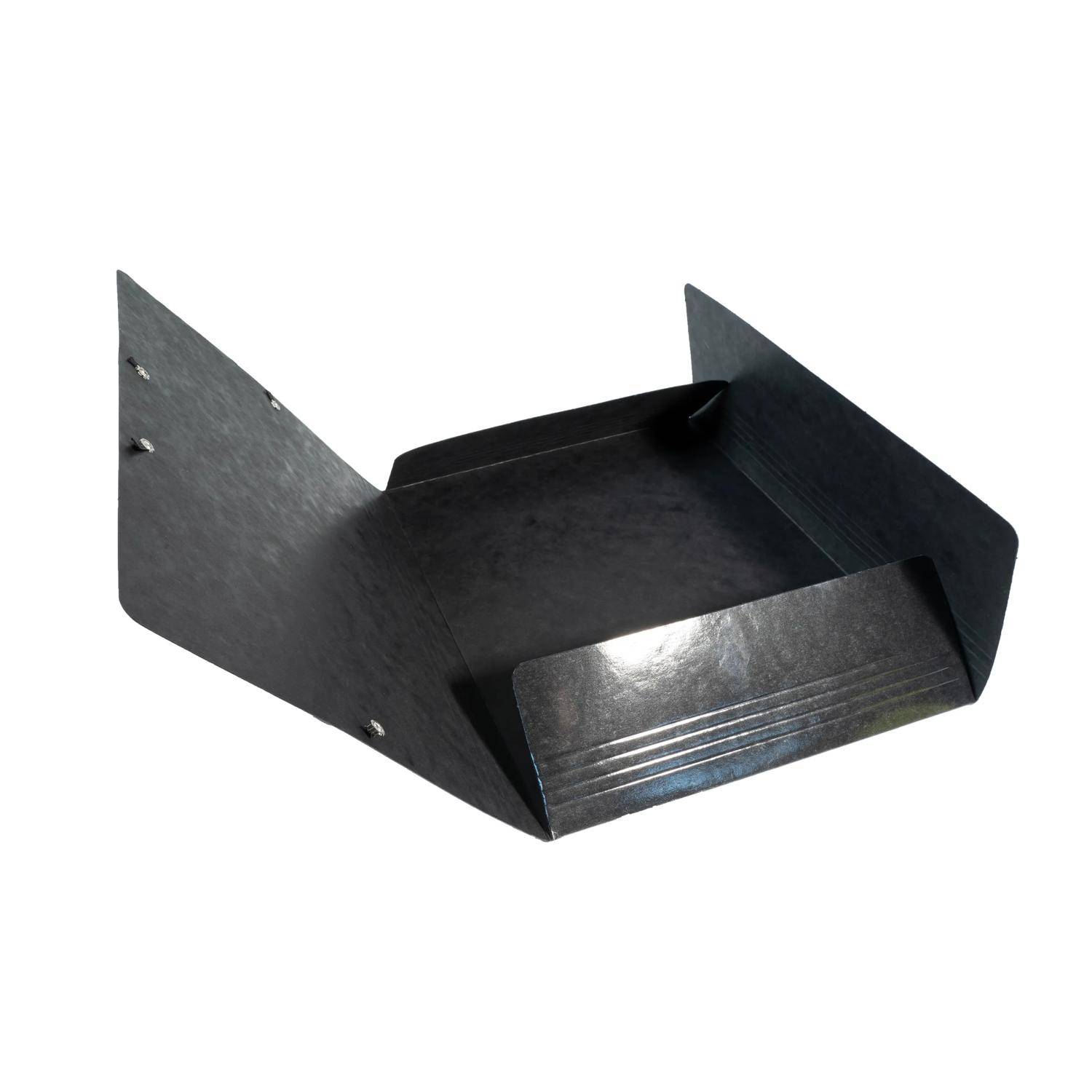 Exacompta 25x Sammelmappe +3 Klappen Gummizug MAXI Karton 425g A4 Schwarz 55821E