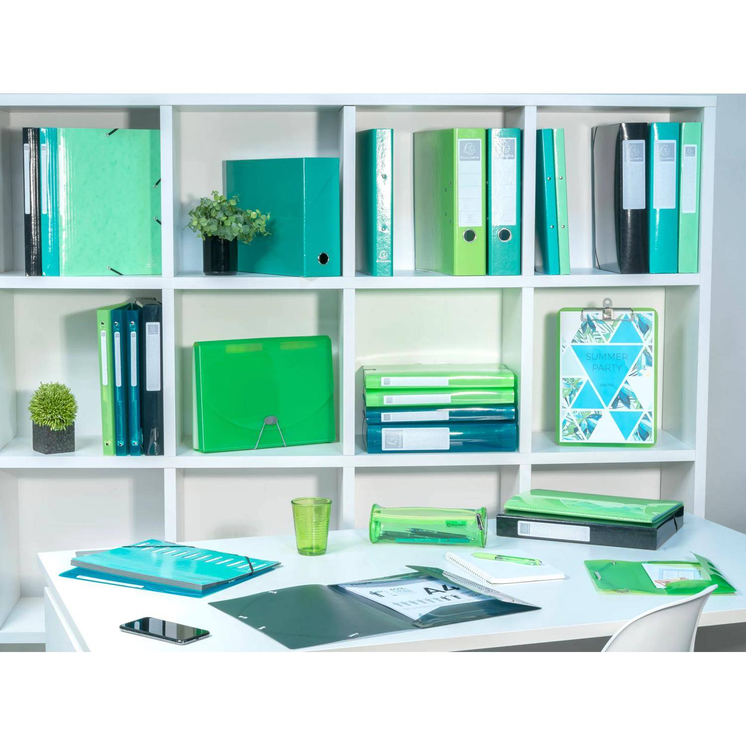 Exacompta 25x Sammelmappe +3 Klappen Gummizug MAXI Karton 425g A4 Schwarz 55821E