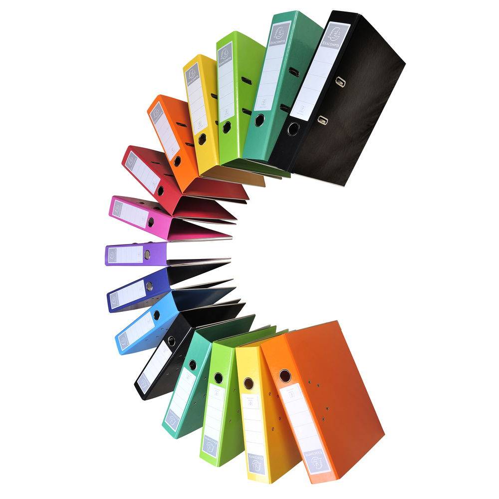 Exacompta 10x Ordner Prem'Touch A4, Rückenbreite 70mm, Iderama - Rosa - 53624E