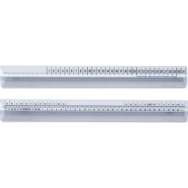 AdvoBedarf Vollsichtsystem Organisationssstreifen, zweiseitig bedruckt, gelb