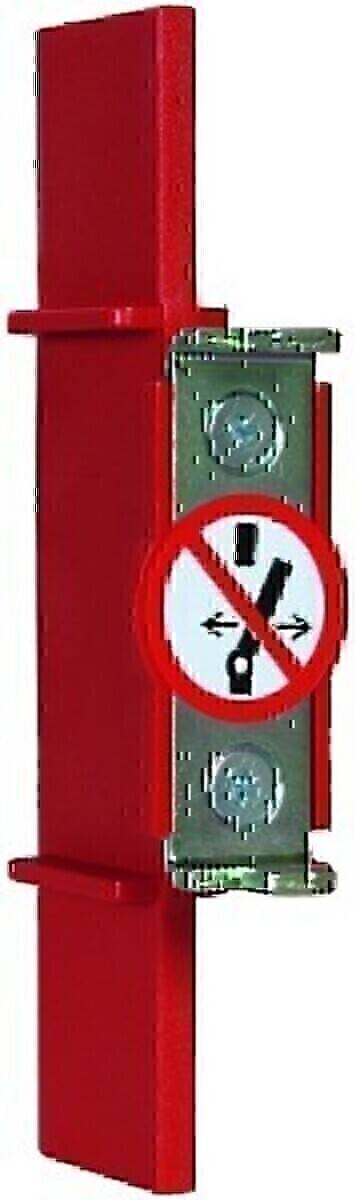 Ein Verbotsschild mit einem durchgestrichenen schwarzen Waffensymbol in einem roten Kreis.