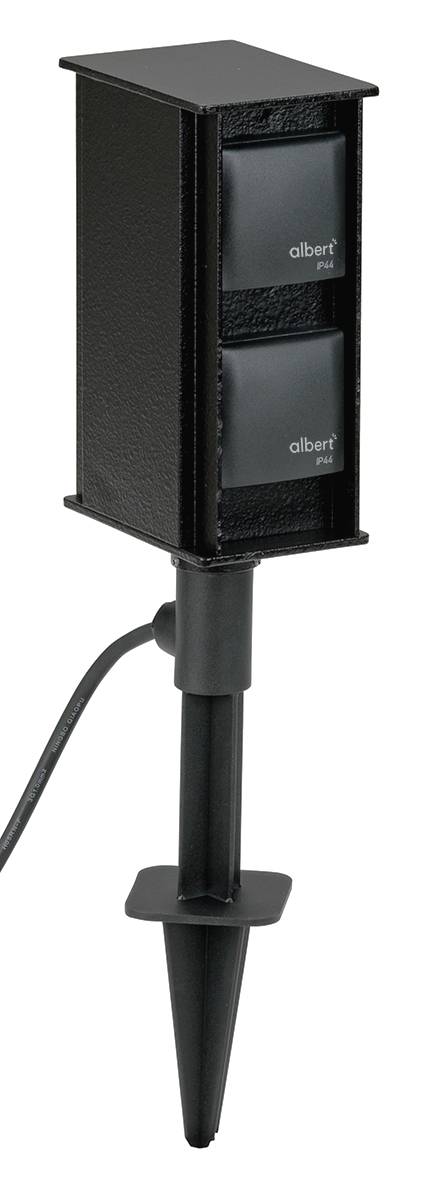662104 Steckdosenspiess 4-fach schwarz