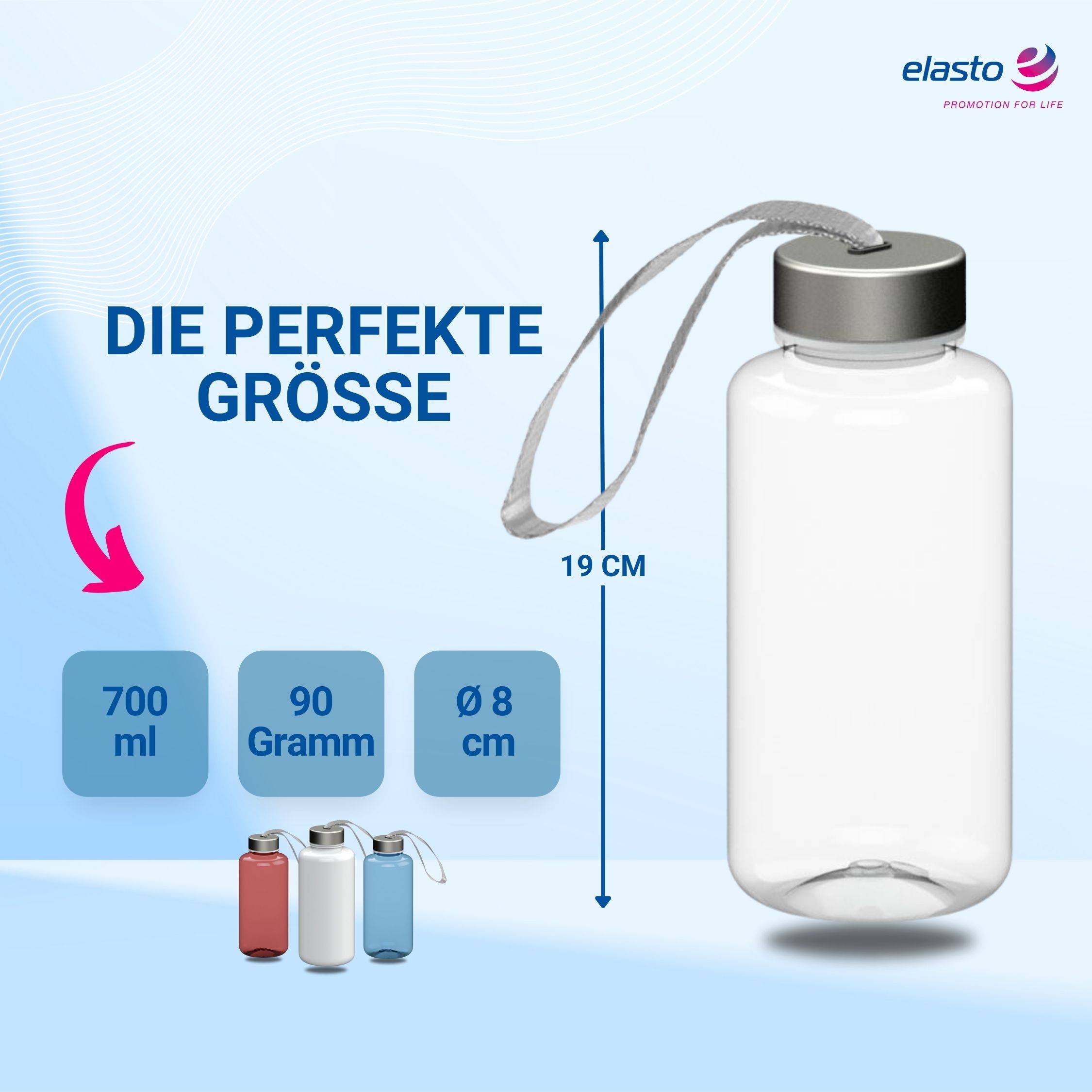 0,7 L Wasserflasche "Pure" Tritanflasche mit Trägerband